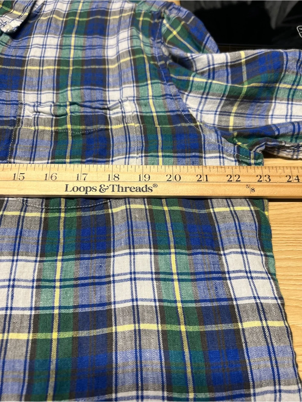 J.Crew Baird McNutt Irish Linen Plaid Button Down Shirt Slim Fit Size XL